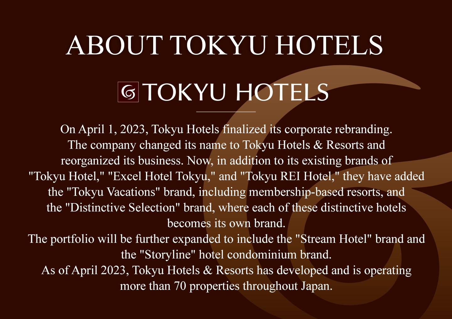 ABOUT TOKYU HOTELS