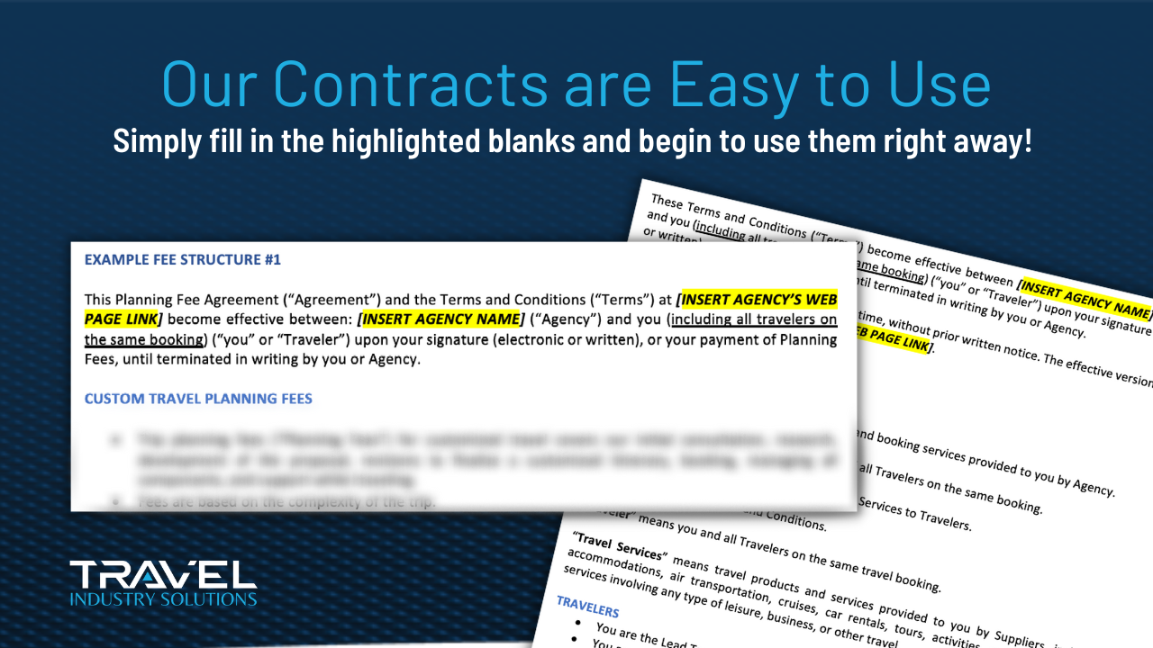 Travel agency terms and conditions prepared by travel industry lawyer